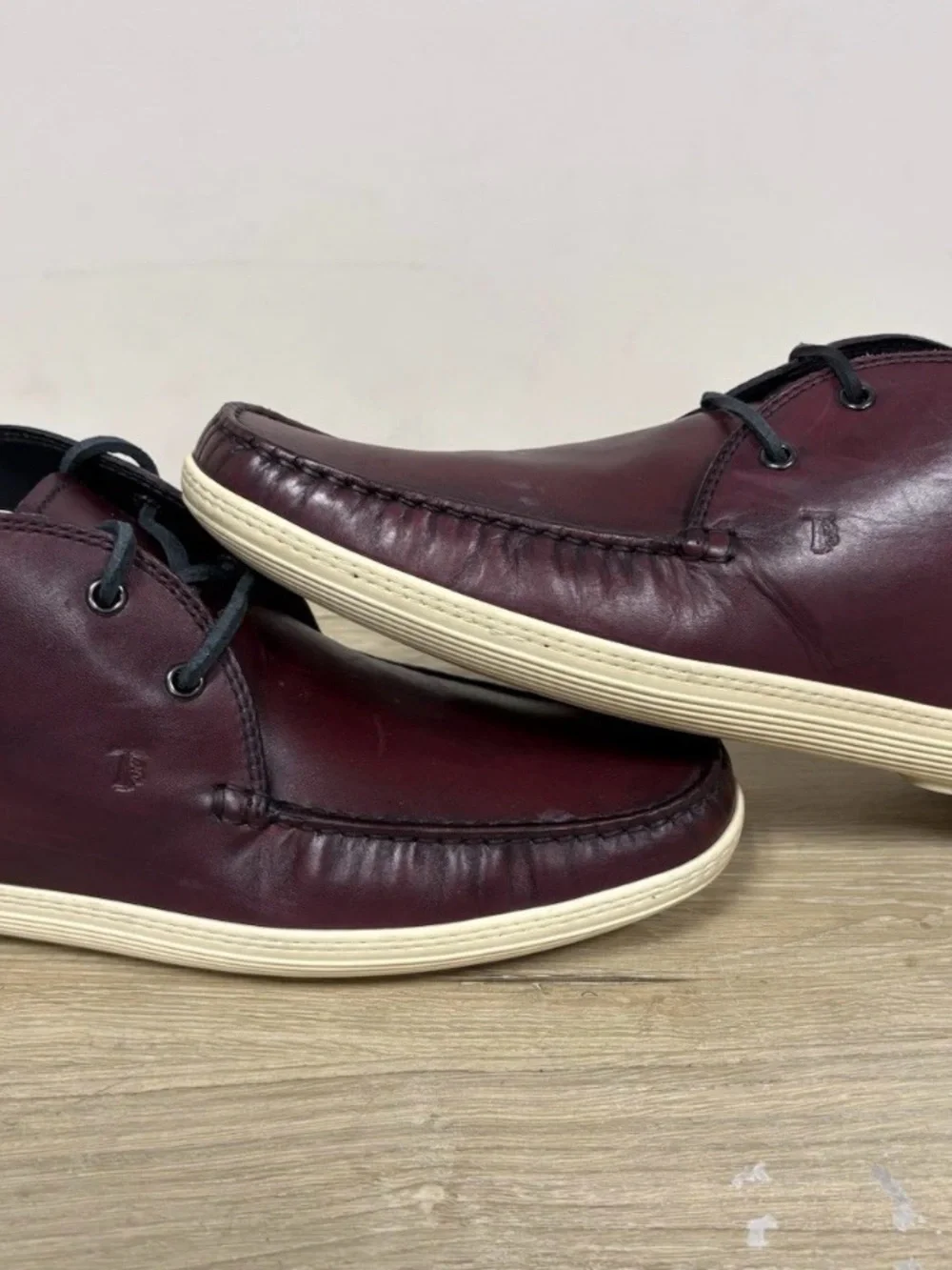 tods ankle chukka boots leather Violet sz 9.5